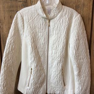 Ivory Chico’s full-zip waist jacket